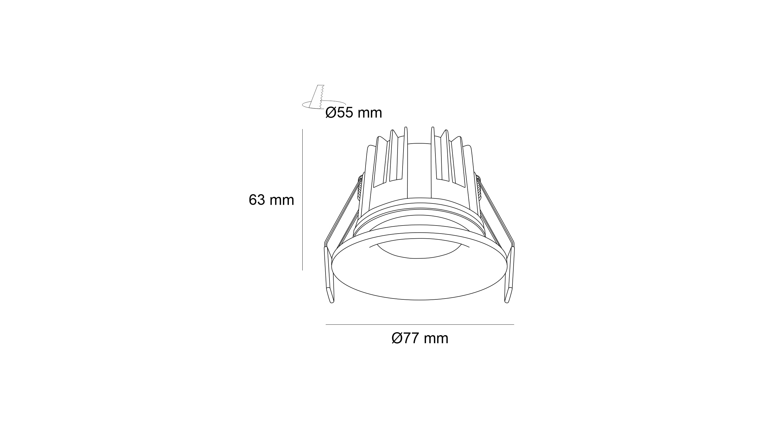 LED луна за вграждане Smoot 10W | 3000K
