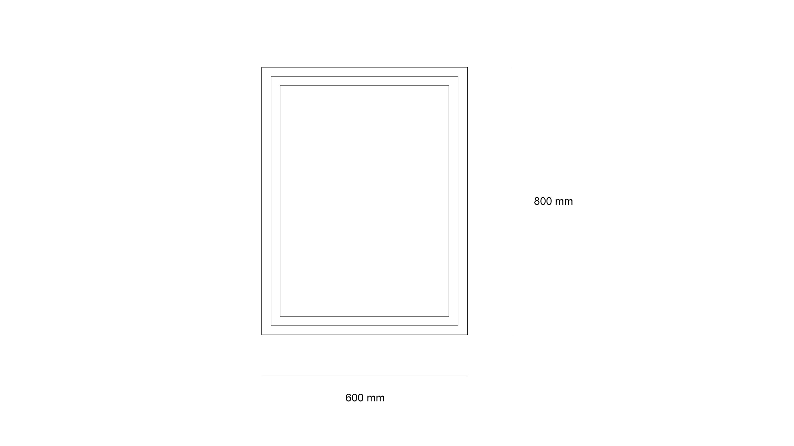 LED огледало Box 60×80cm | Правоъгълно | Anti Fog | Touch Control