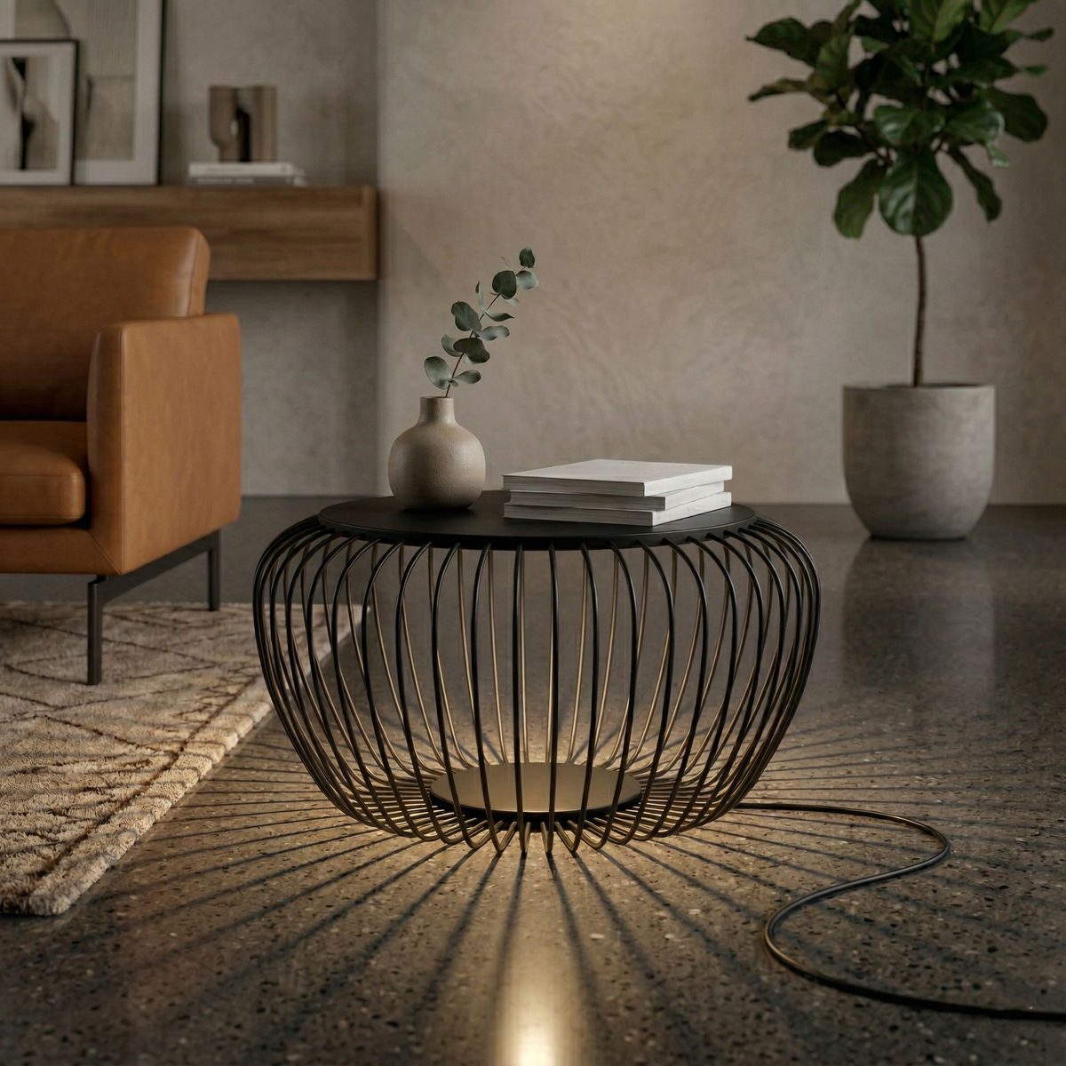 LED подова лампа - маса Riva M | 60cm | 8W | 3000K | Черна - alternate view