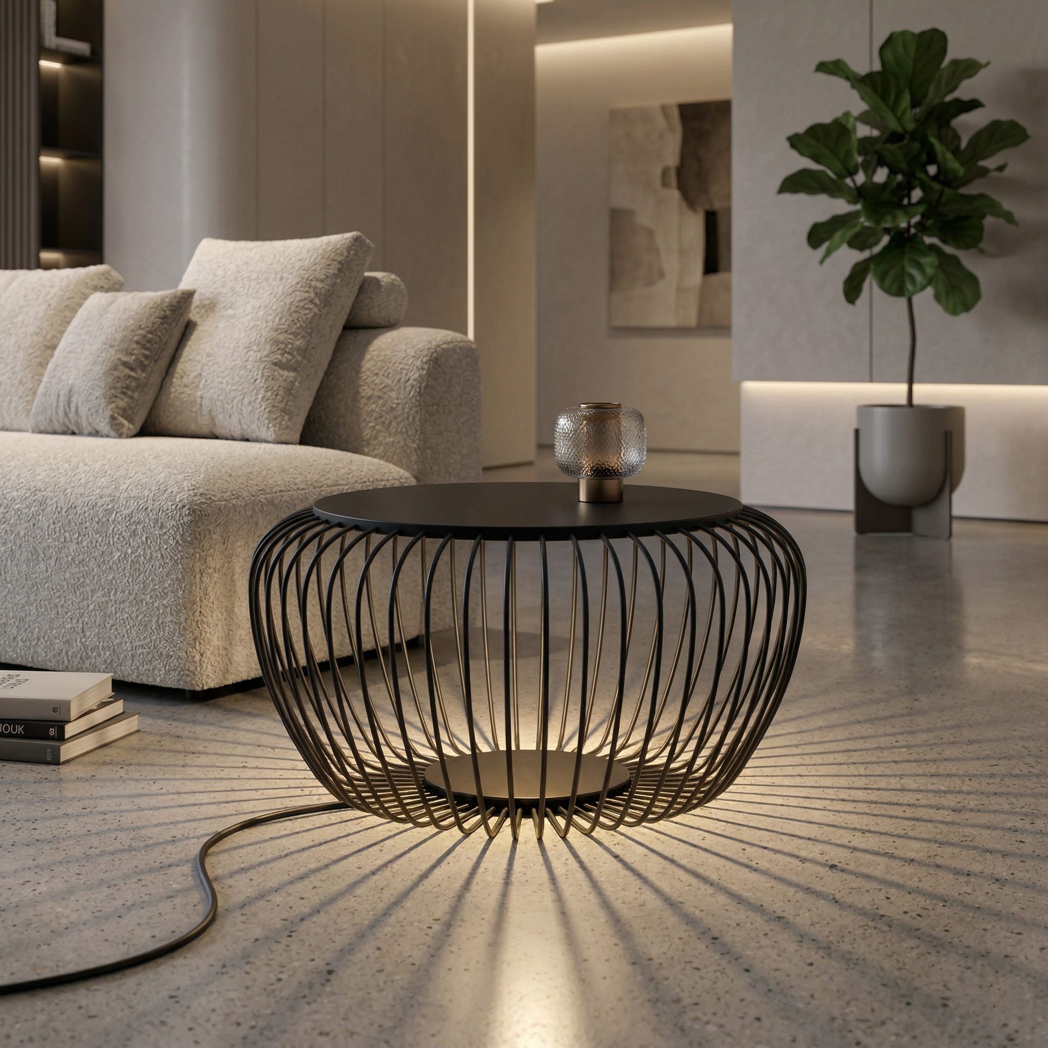 LED подова лампа - маса Riva M | 60cm | 8W | 3000K | Черна