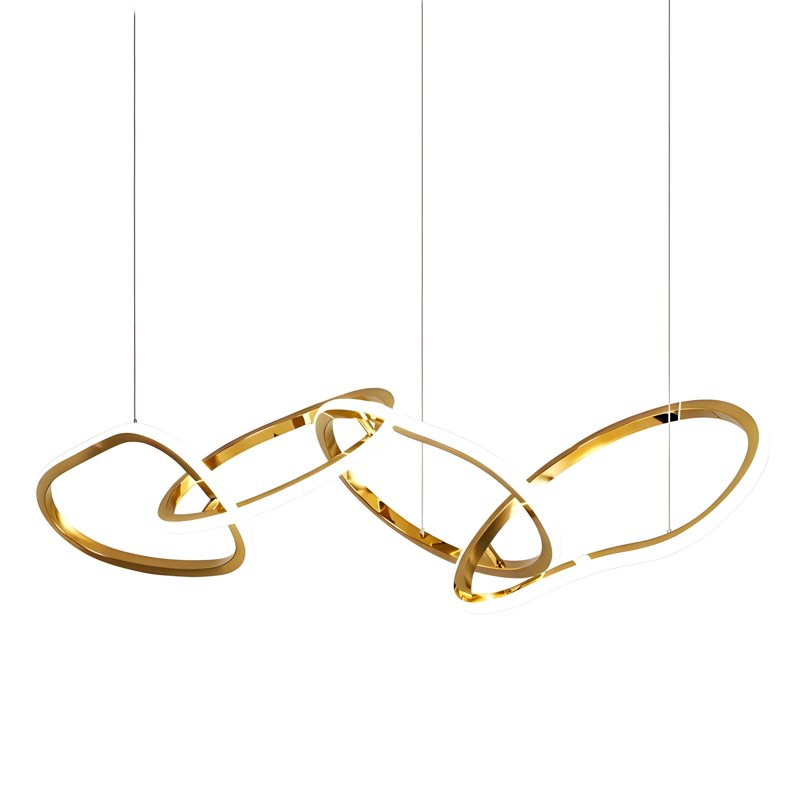 LED полилей Meridian | Висящи халки | Златист | Черен | 35W | 3000K