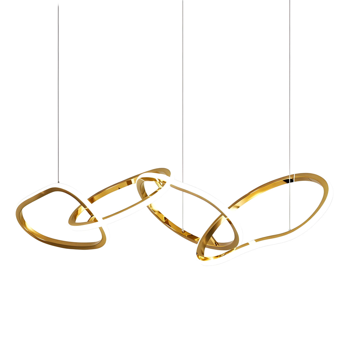 LED полилей Meridian | Висящи халки | Златист | Черен | 35W | 3000K