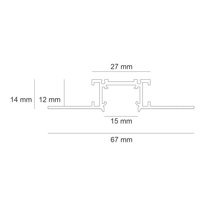 Магнитна шина за вграждане 15PCB Trimless за гипсокартон