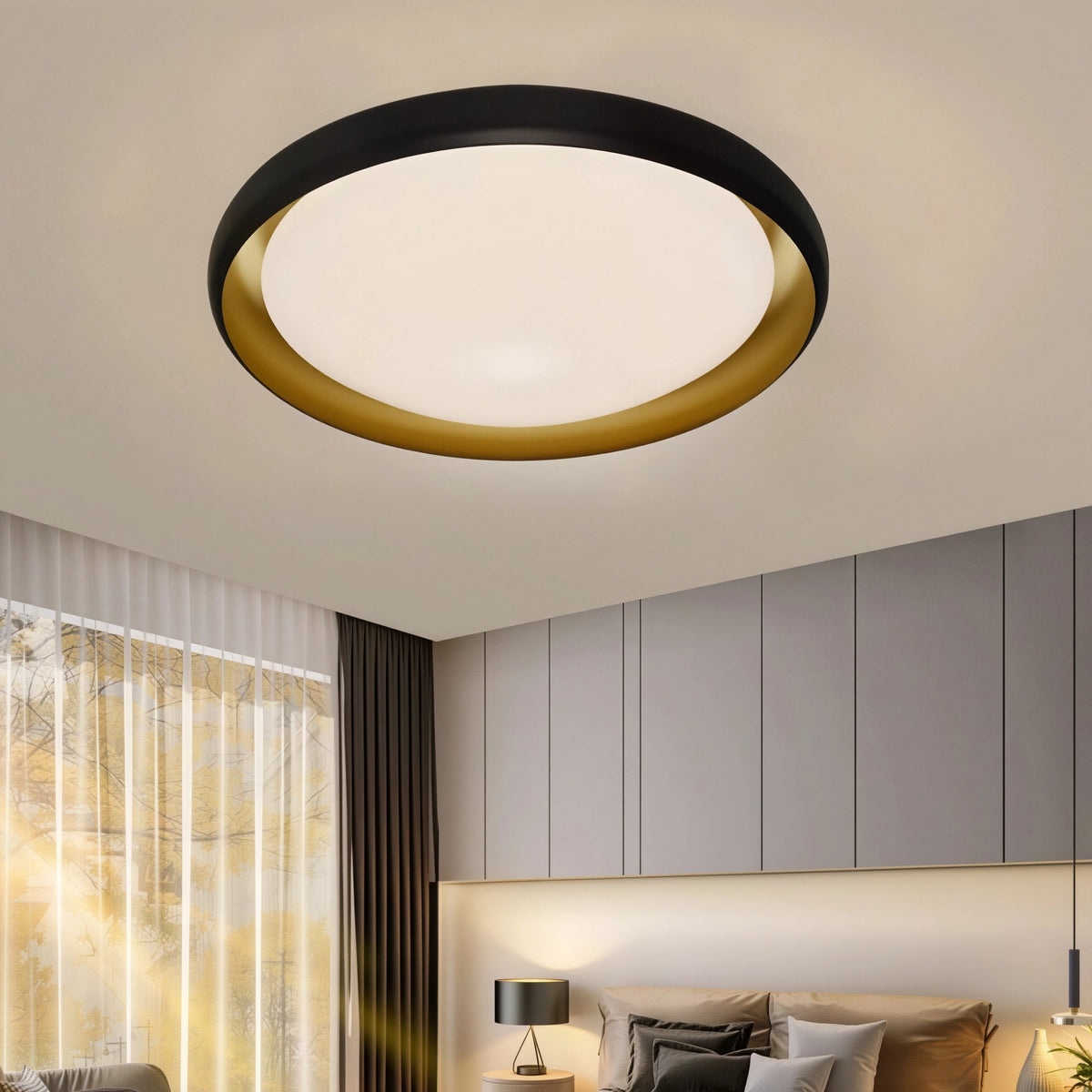 LED плафониера Gruss | Златно-черен | 48W | 3000K - alternate view