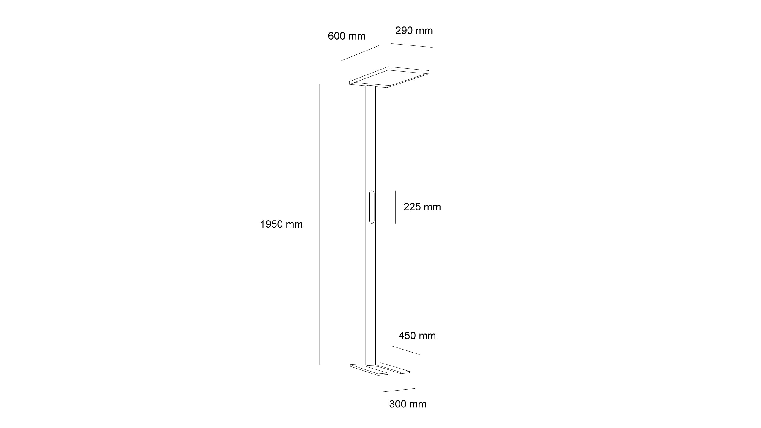 Наземна LED офис лампа Omnia | Двупосочна | 100W | 4000K