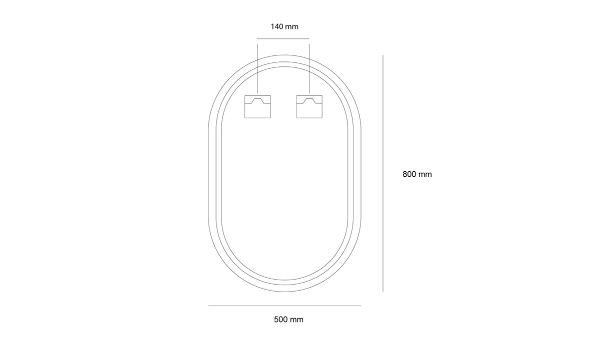 LED огледало Oval 50x80 см | Anti Fog | Touch Control | IP54