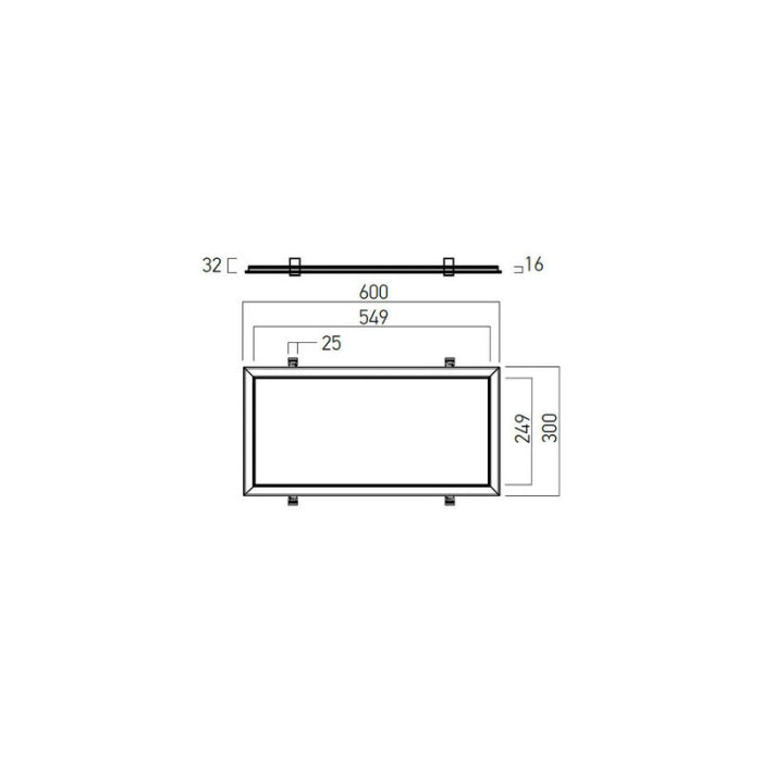 LED панел XWIDE RIM 30W 4000K IP40