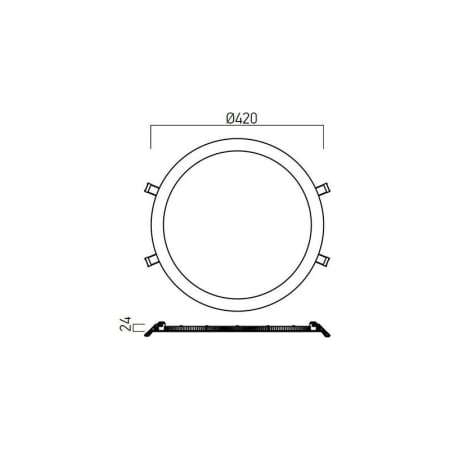 Панел Arelux xflat_round FTR420NW MWH