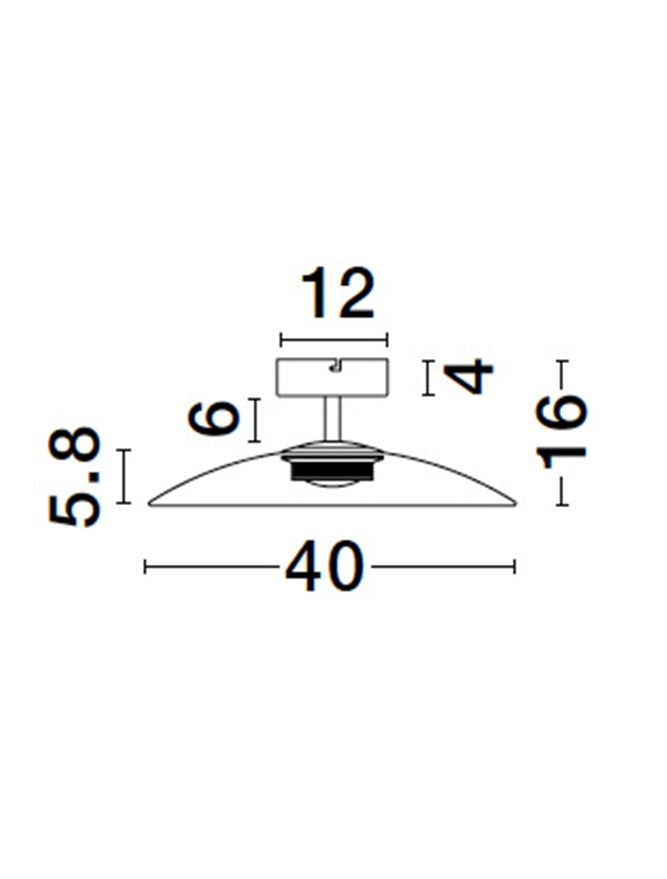 Плафон Polifemo Up&Down Nova Luce | 12W | 3000K | Ø40cm