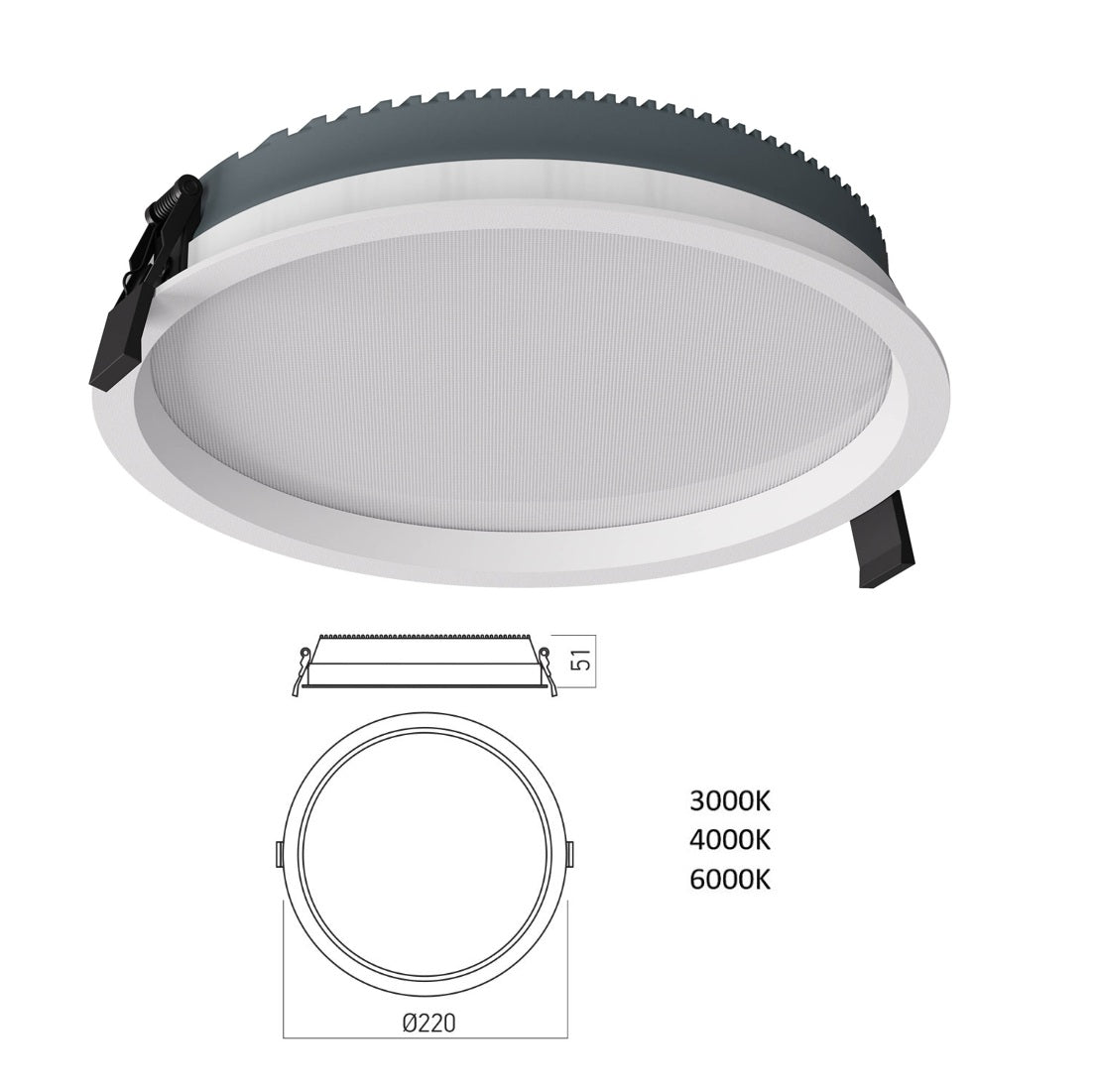 Вграждано LED осветително тяло Xevo 28W