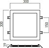 Панел Arelux xflat_square FTQ300NW MWH