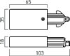 Дясна крайна капачка MT1005 за профили MINITRACK