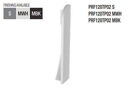Крайна капачка за профил PRF120TP02 с достъпен отвор за електрически проводници