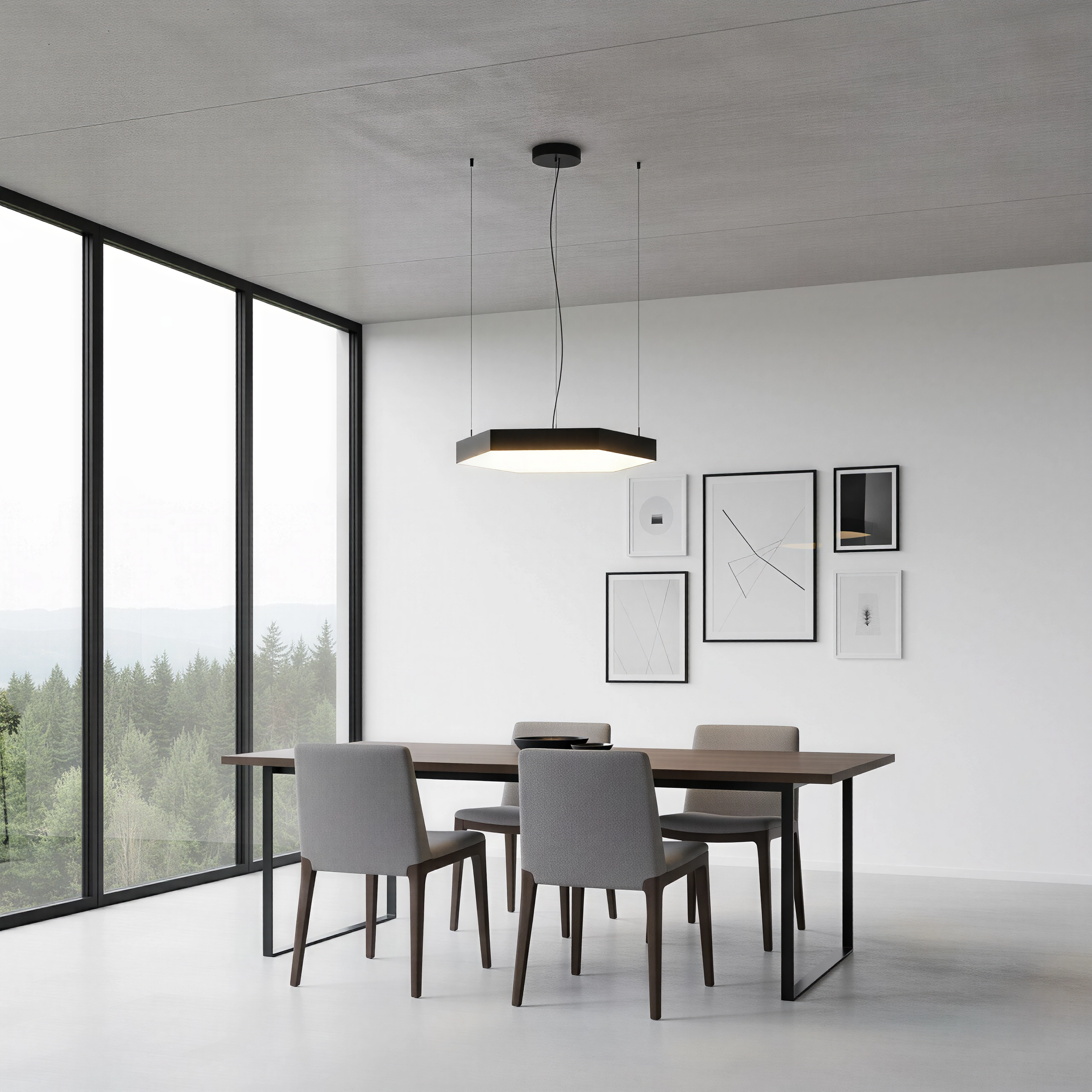 Шестоъгълен LED плафон за висящ монтаж Hexagon Hanging