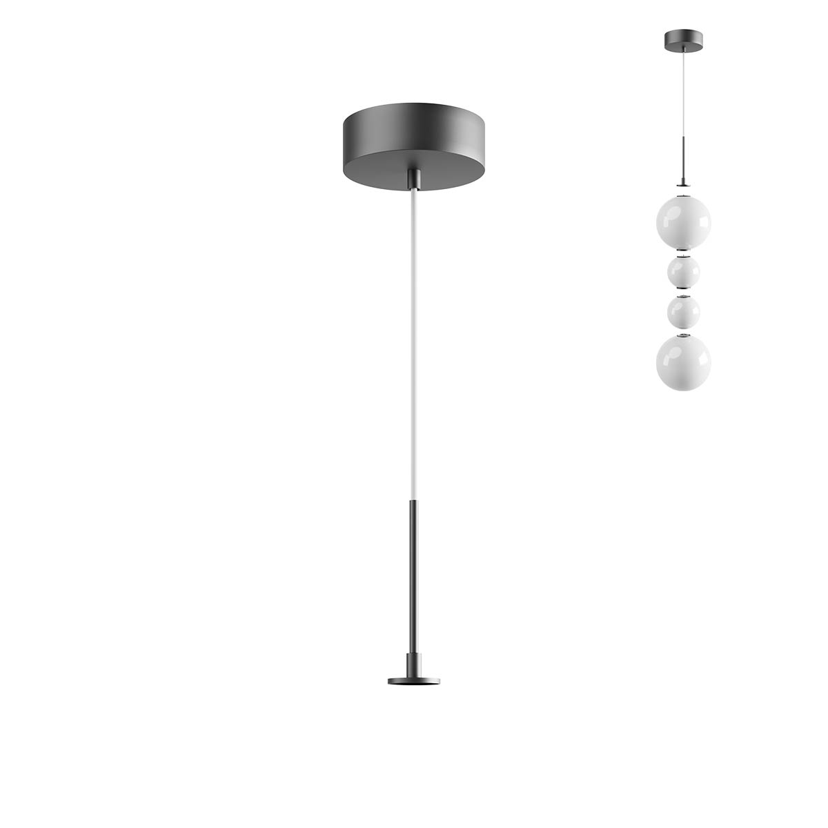 Висящо осветително тяло BILIA SU KIT за открит монтаж (захранване вкл. макс.30W) IP44 SBK