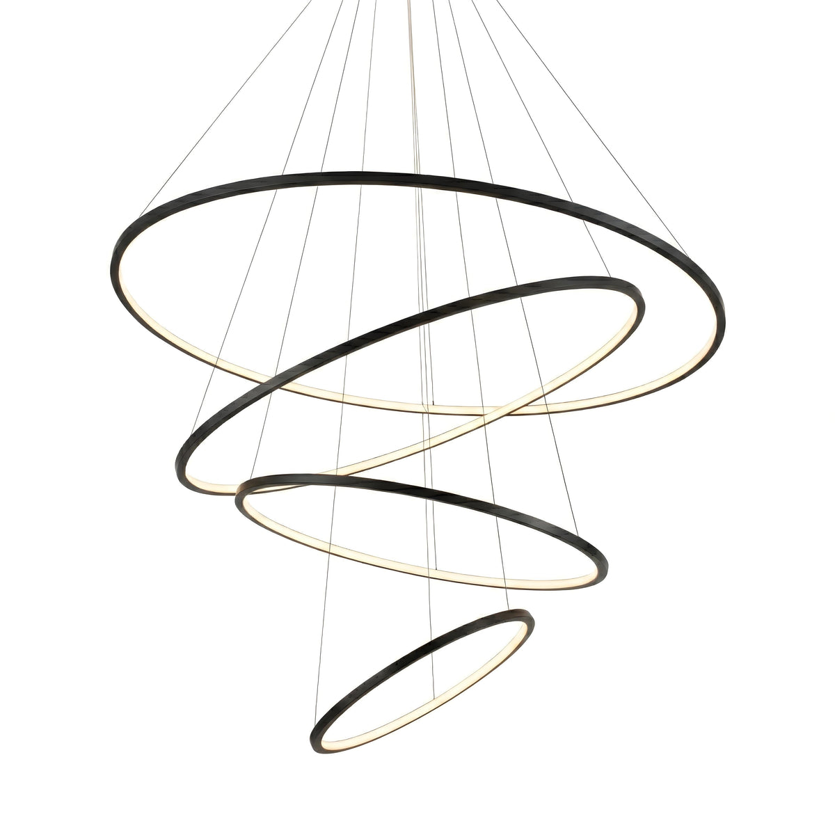 Висящ LED полилей Twist | Спираловиден | 4 Ринга | 80W | 3-CCT