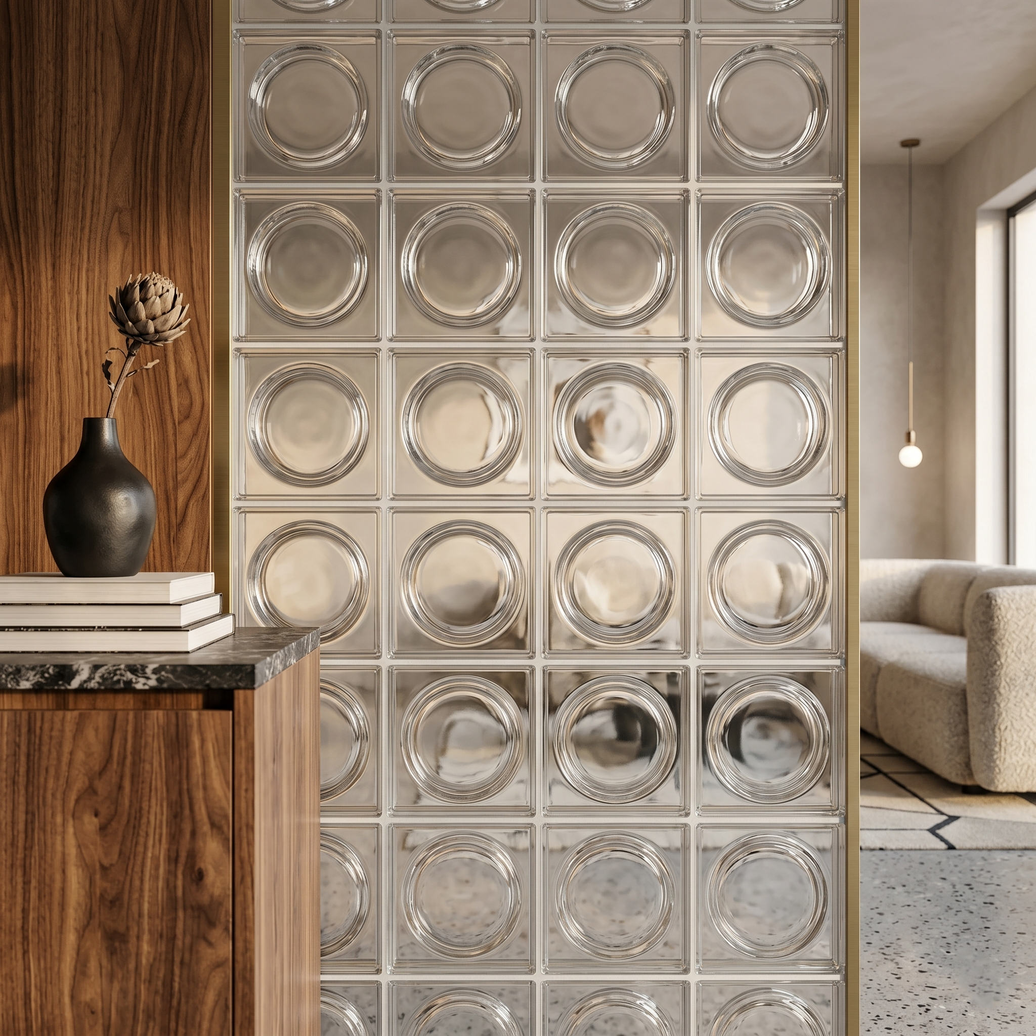 Стъклени тухлички Hole 150x150x60 mm