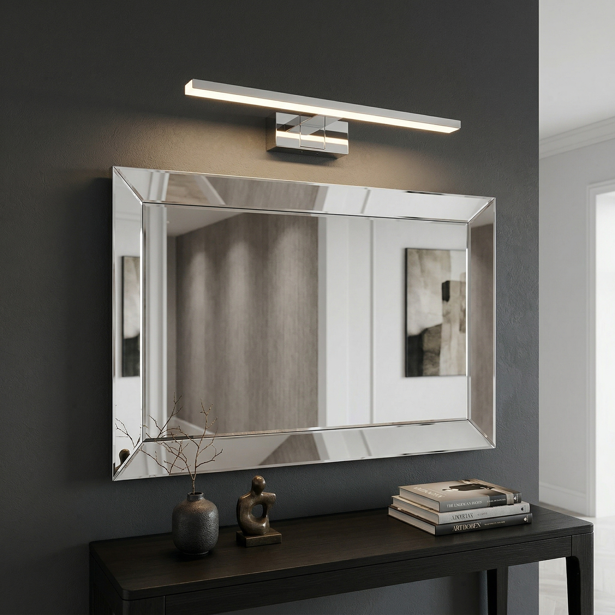 Стенен LED аплик Cezanne Chrome S | Хром | 8W | 3000K | IP44