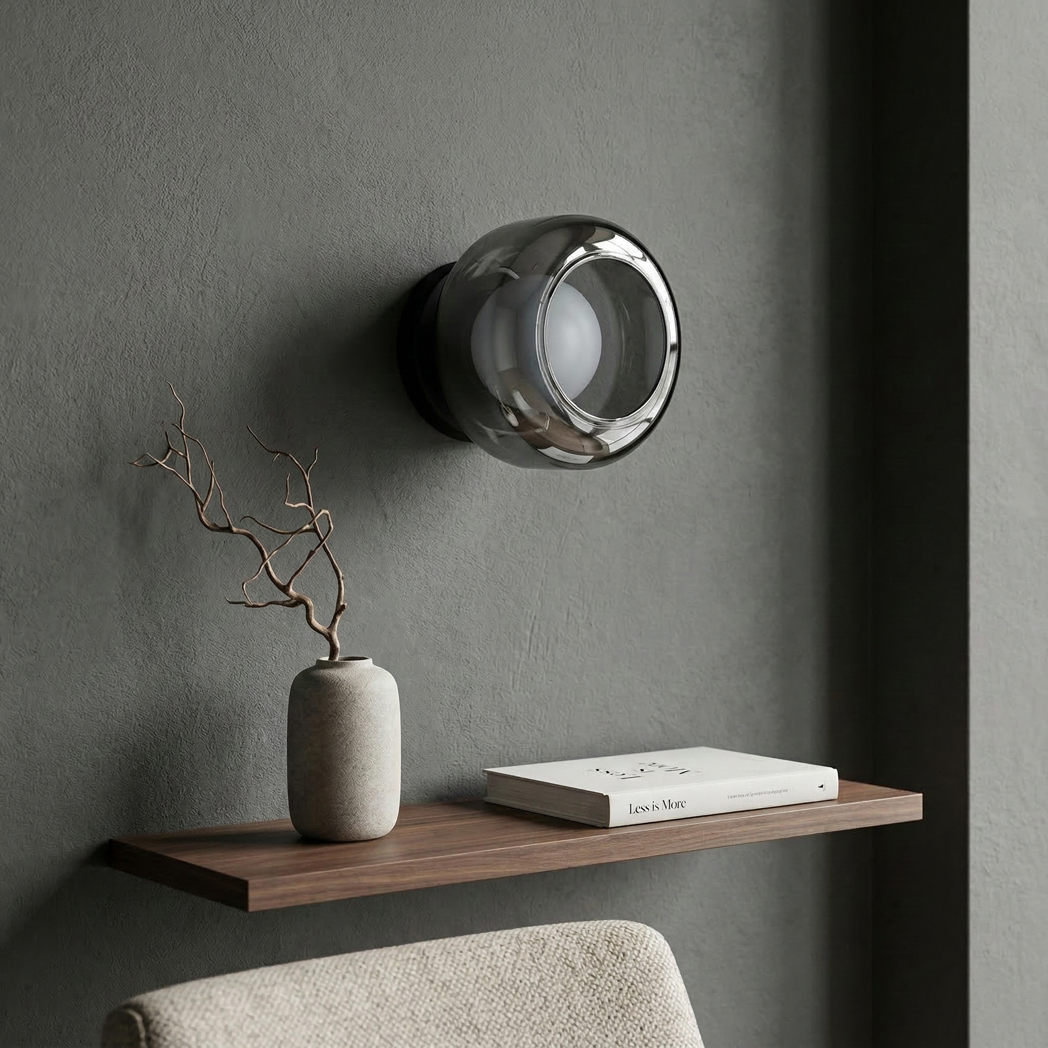 Стенен LED аплик Crystal | Опушено стъкло | 3000K