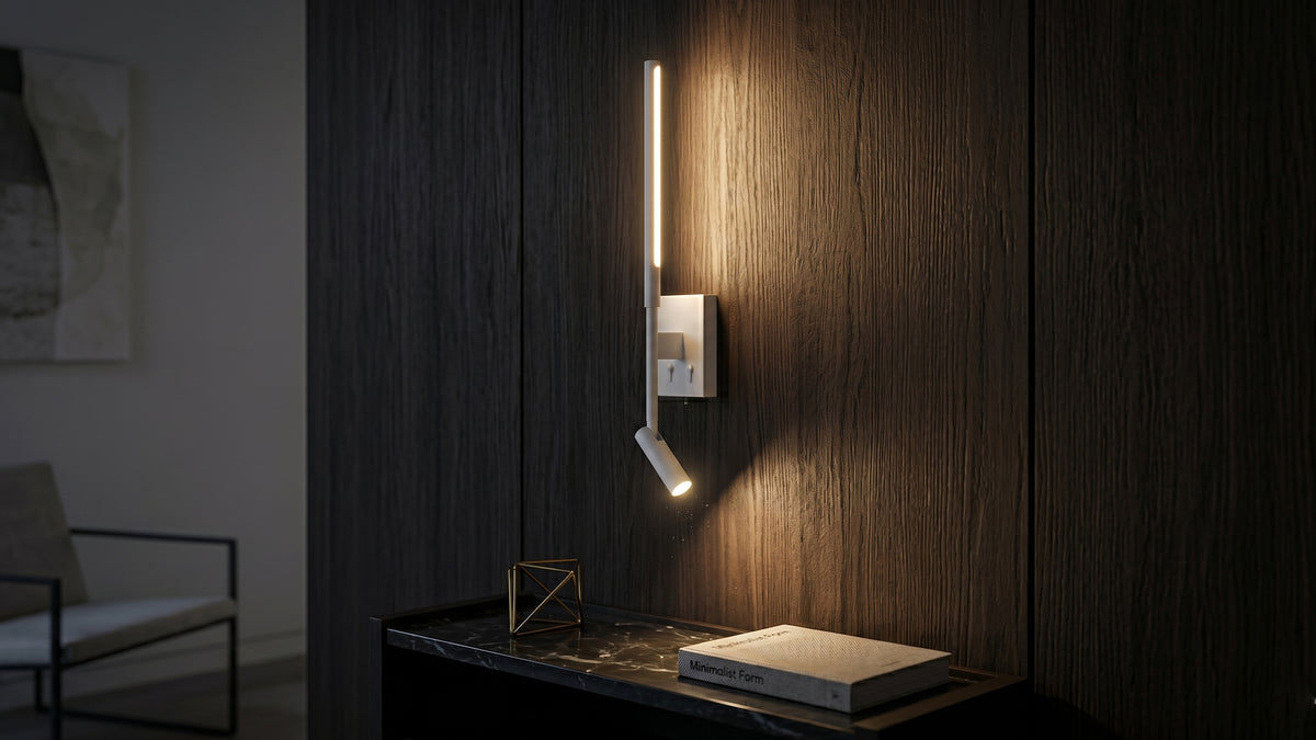 Стенен LED аплик Twin SQ | 3W+6W | 3000K