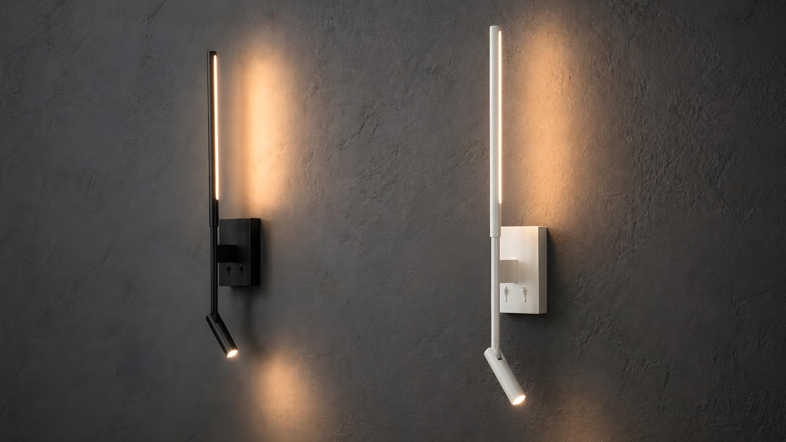 Стенен LED аплик Twin SQ | 3W+6W | 3000K
