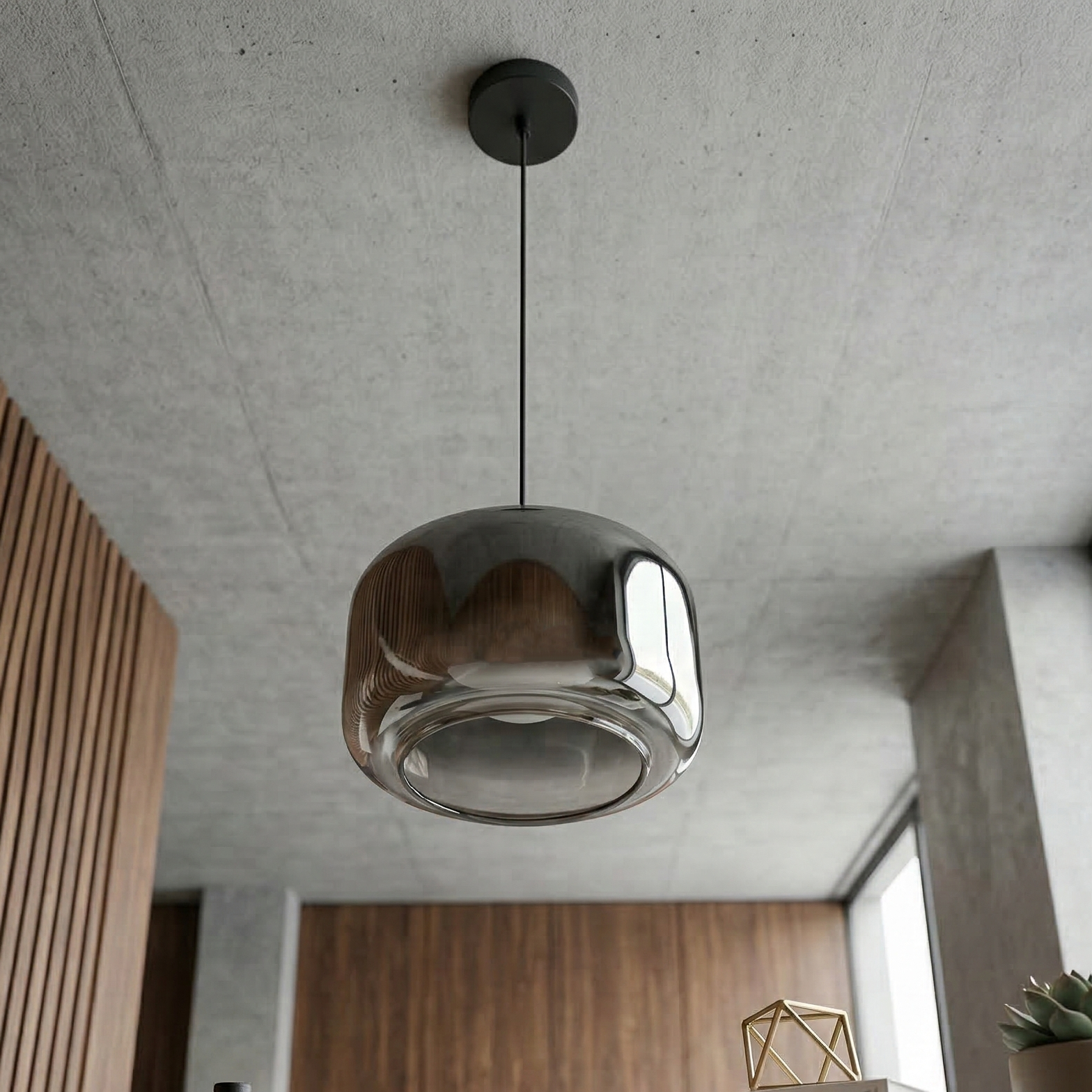 Висящ LED пендел Crystal | Опушено стъкло | 3000K