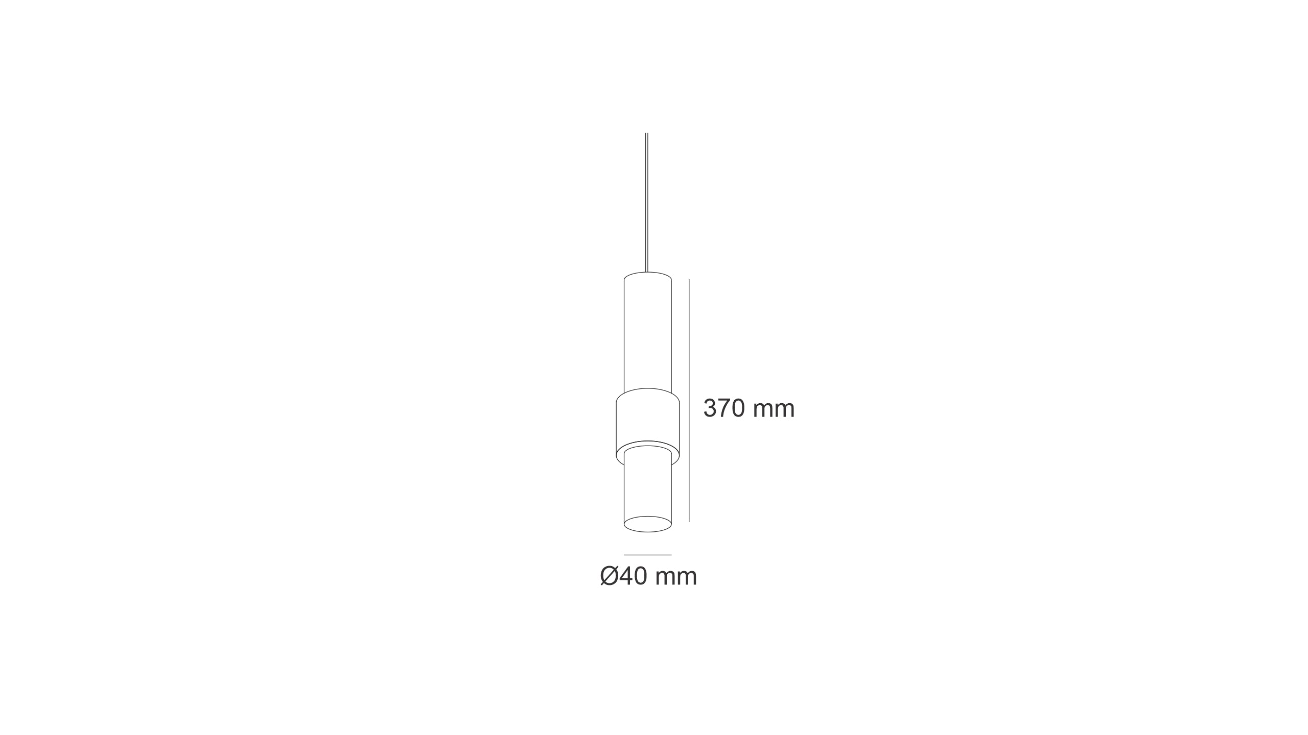 Висящ LED пендел Pipet Magnet за магнитна система 23mm