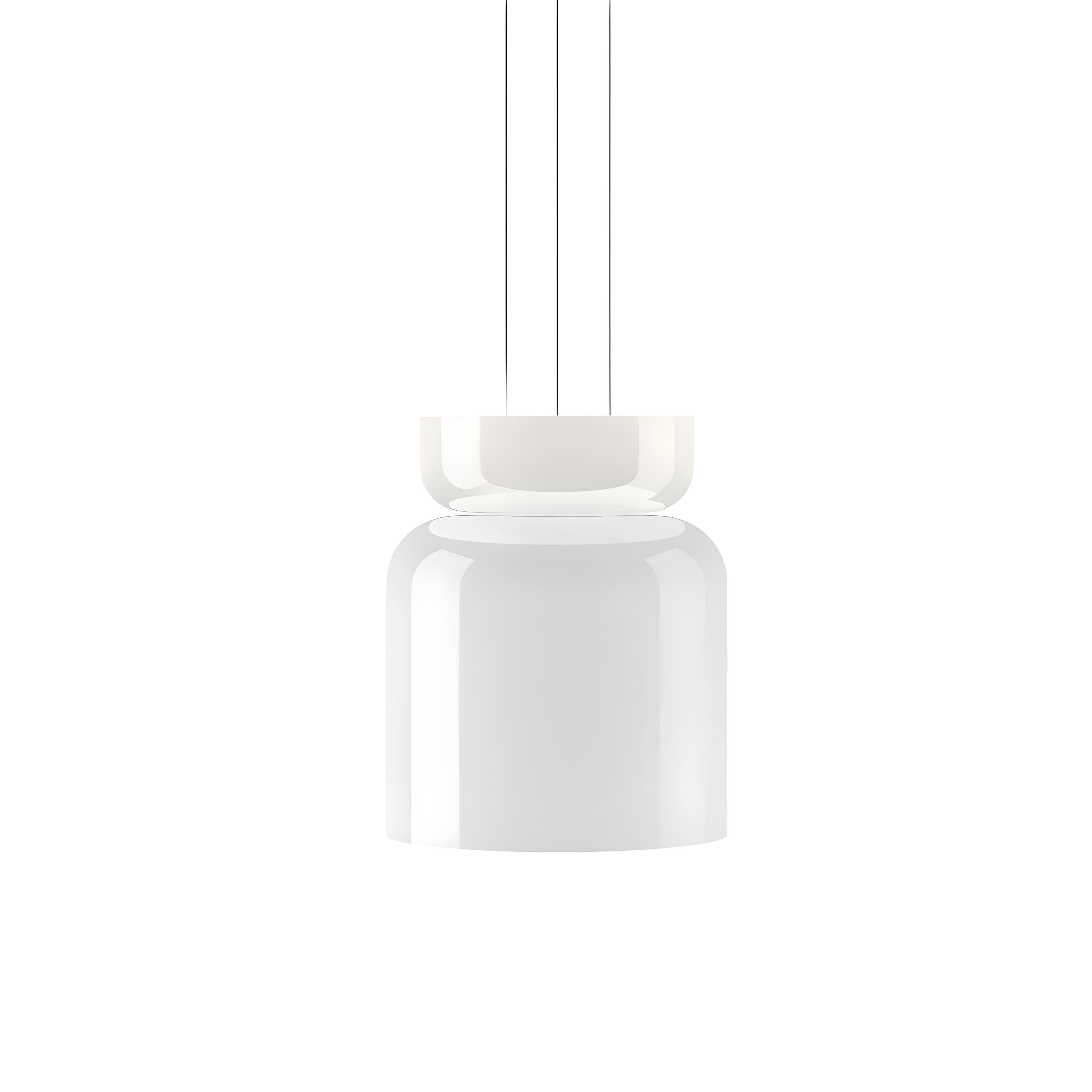 Висящ LED пендел Pluto Down | Бяло стъкло | 14W | 3000K