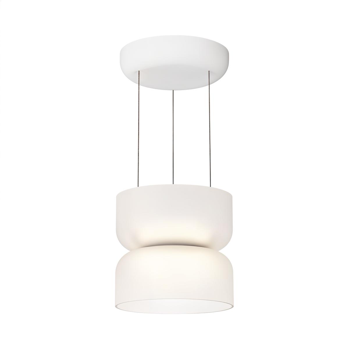 Висящ LED пендел Pluto Up&Down | Бяло стъкло | 12W | 3000K