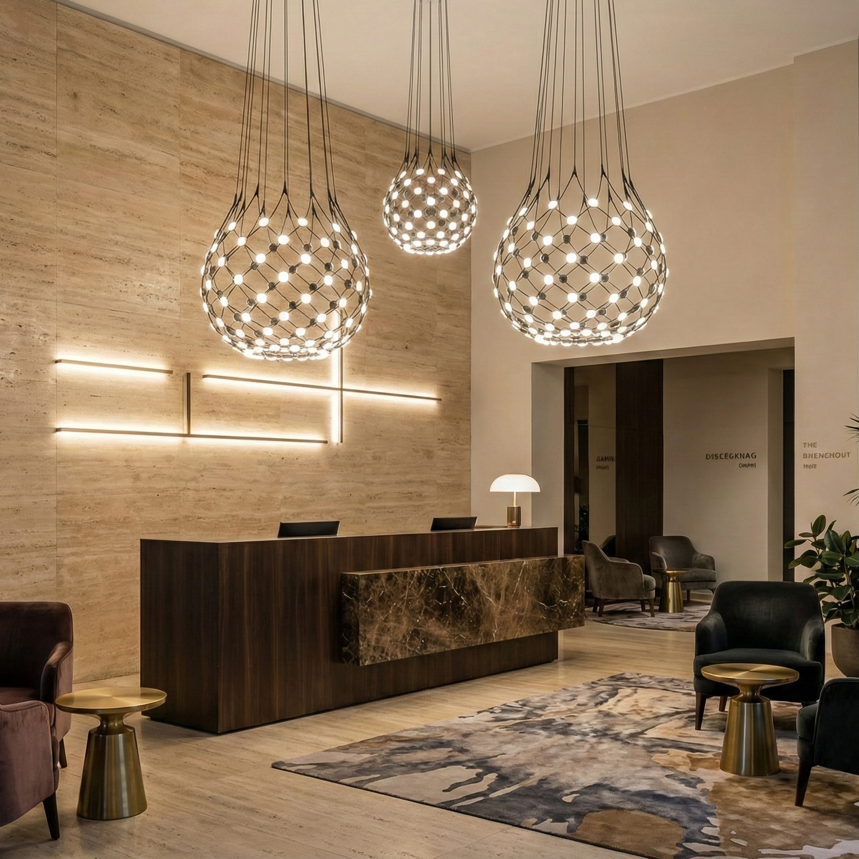 Висящ LED пендел Prism | Мрежеста структура | Черен | 3000K - alternate view