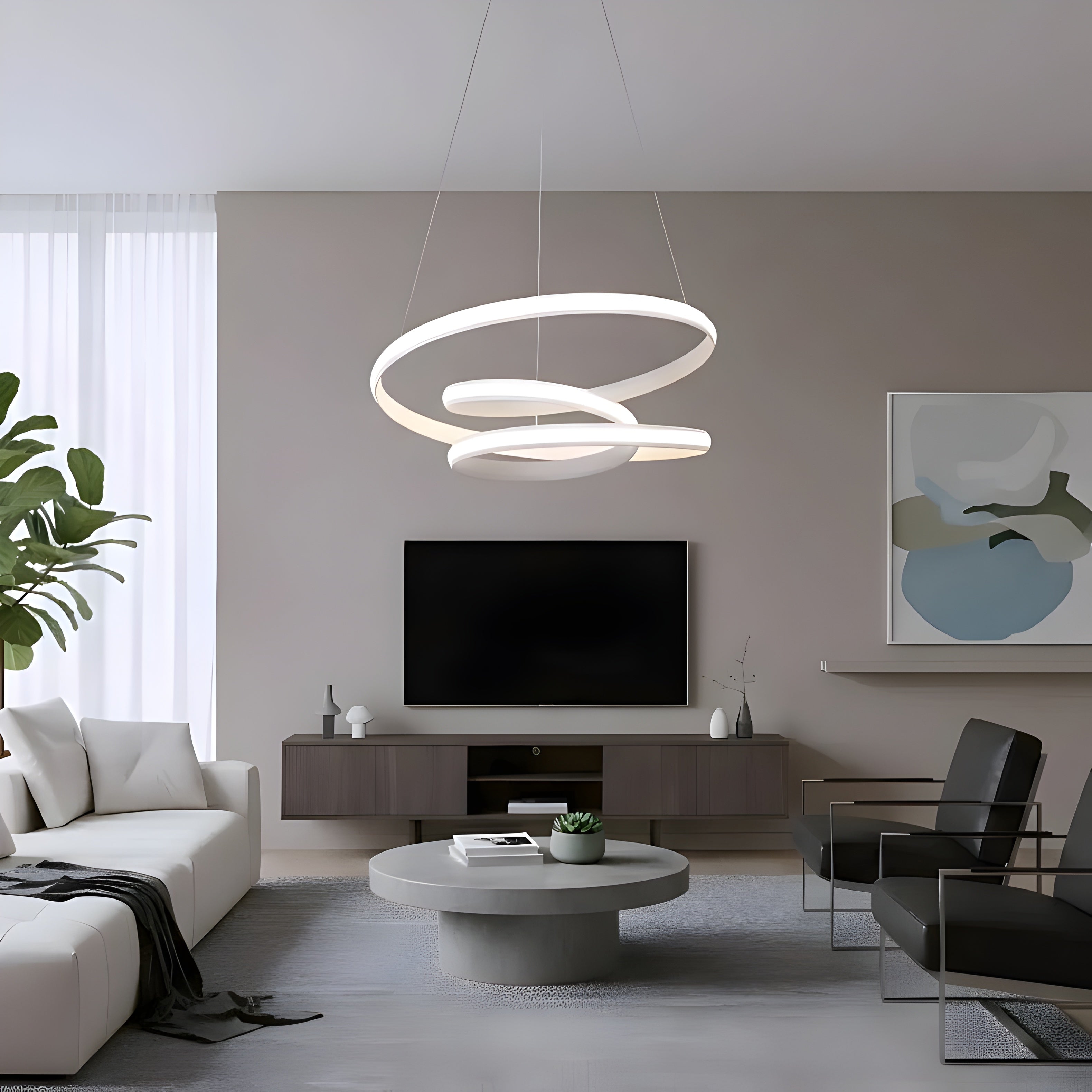 Висящ LED полилей Spiral D | Тройна спирала | 3-CCT | 40W