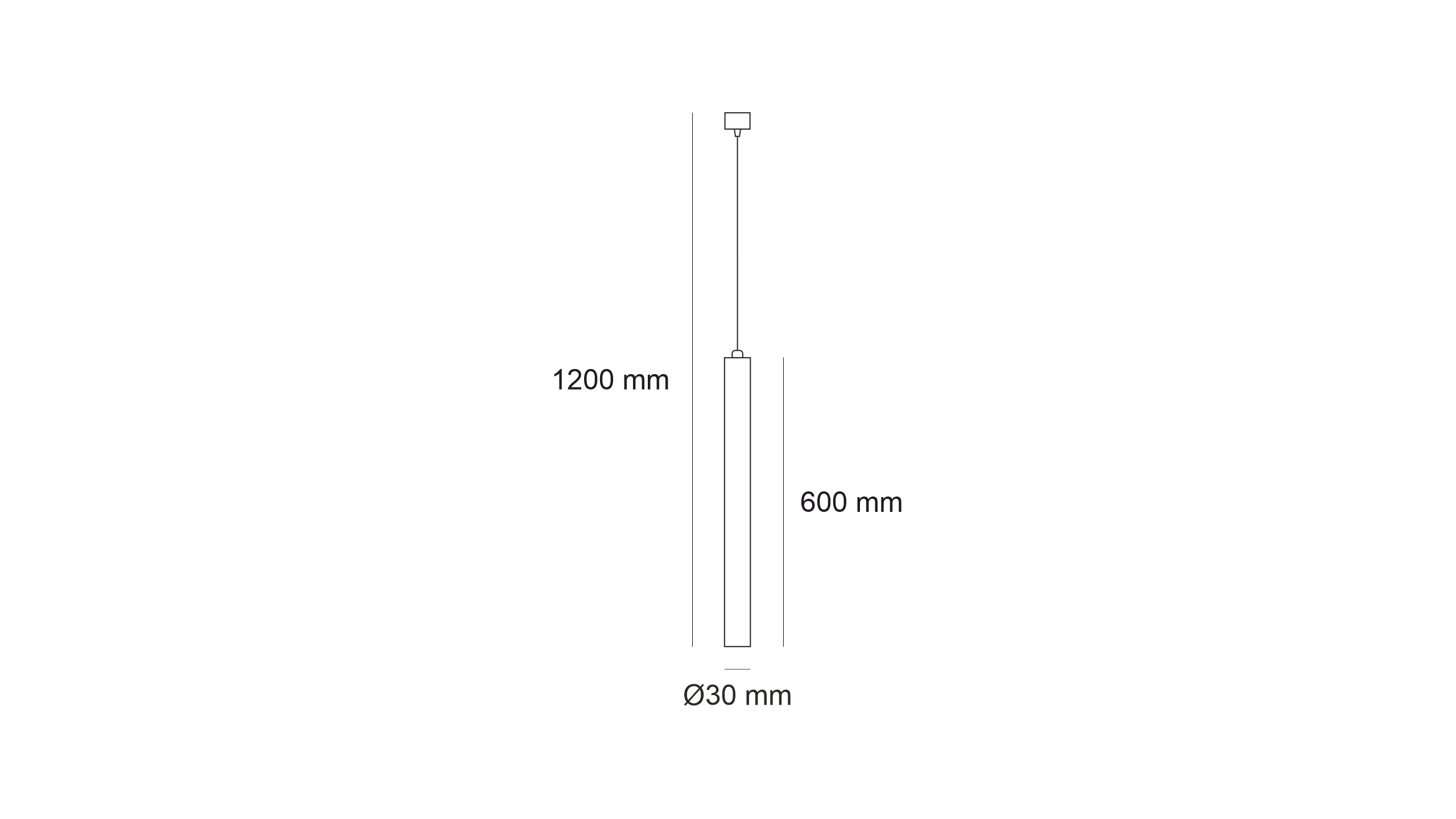 Висящ цилиндричен LED пендел Pipe | 60cm | 3000K | 5W