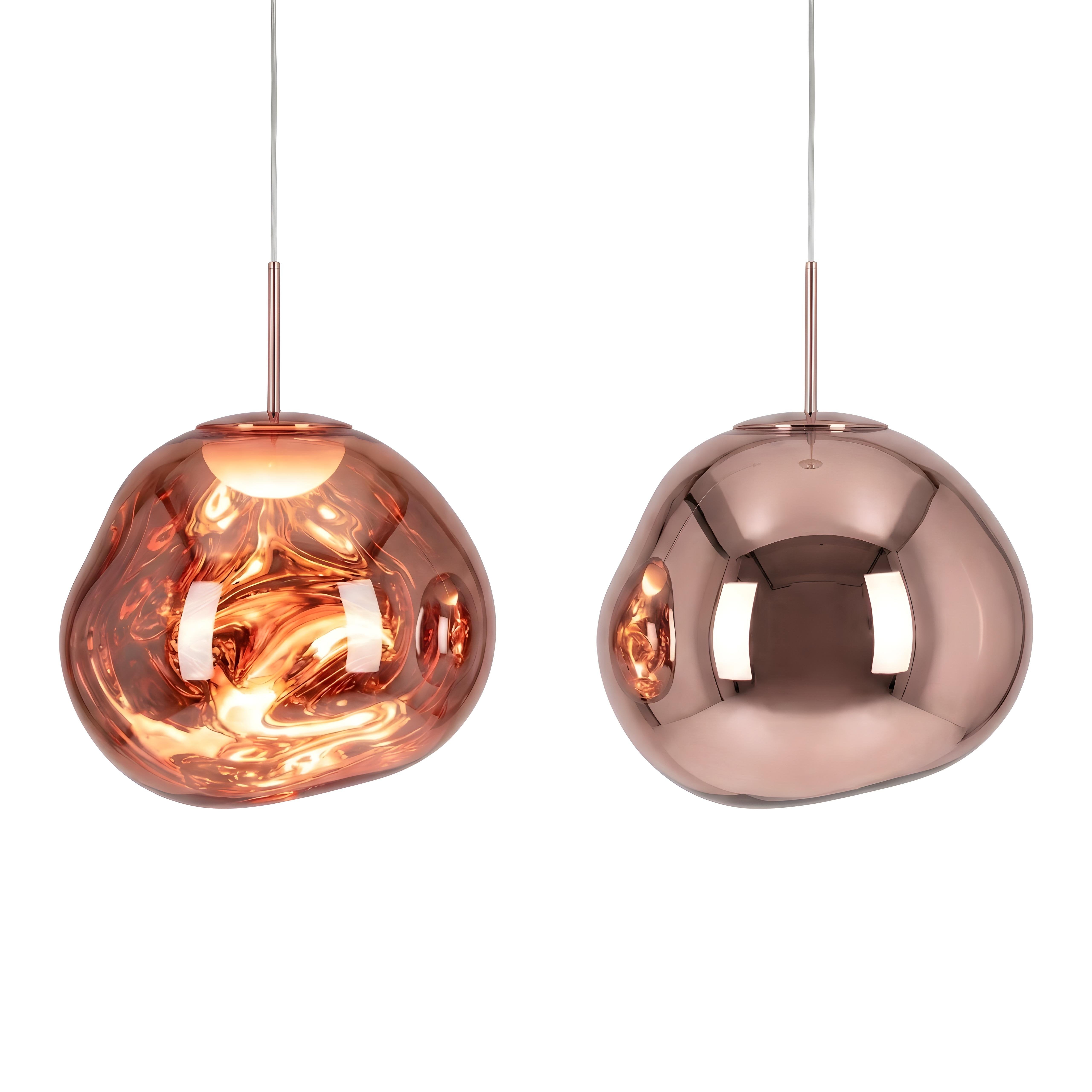 Висяща лампа Ruby 2 Rose Gold | Розово злато | Визия течен метал | 3000K