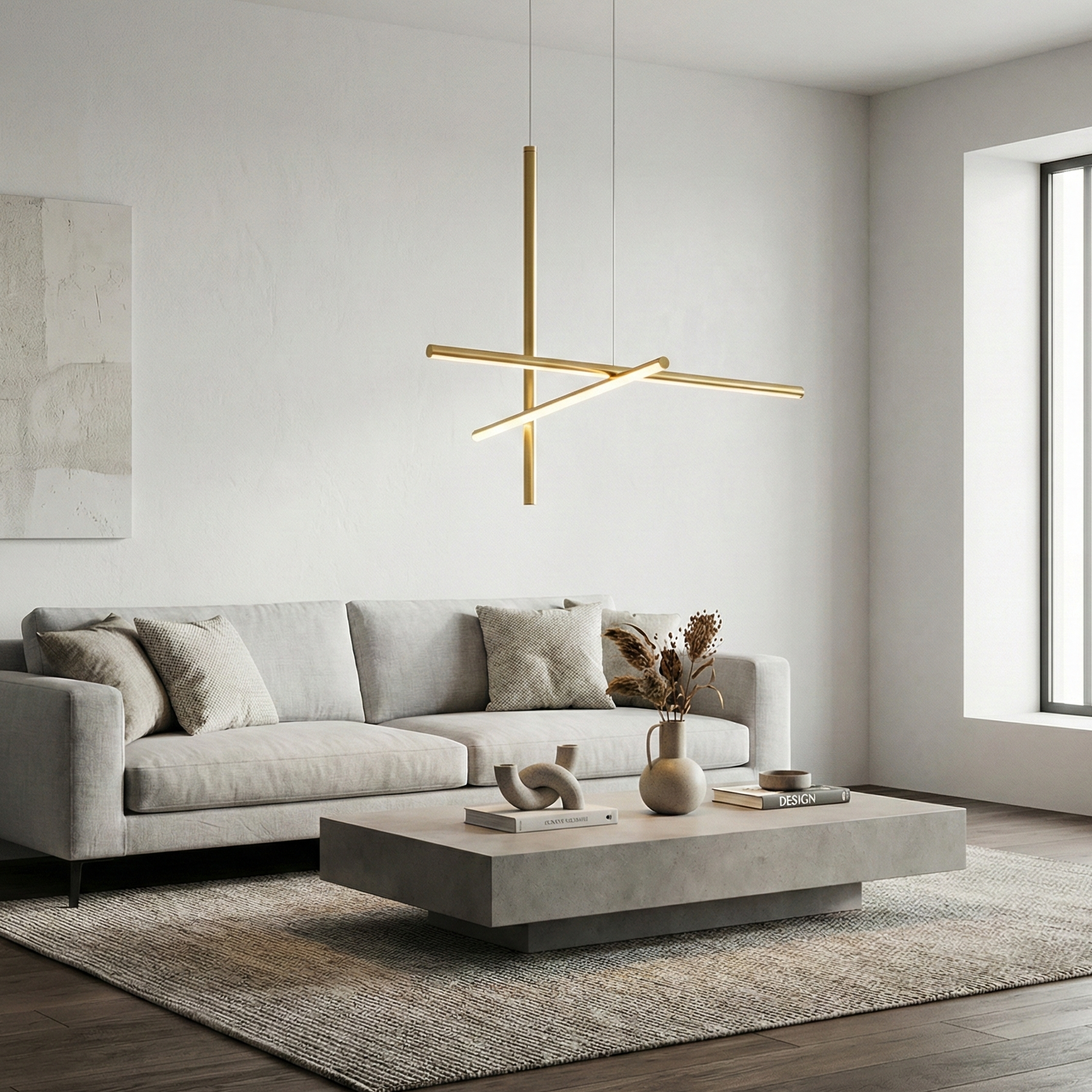 Висяща LED лампа Linear M | 21W | 3000K | Златист