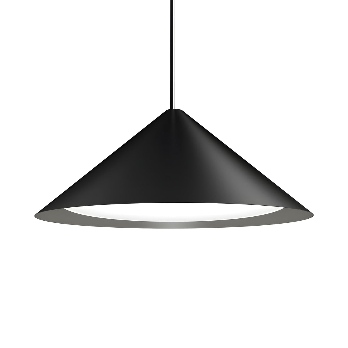 Висяща LED лампа Radiant PL | Конусовидна | 16W | Черна | Ø650 mm