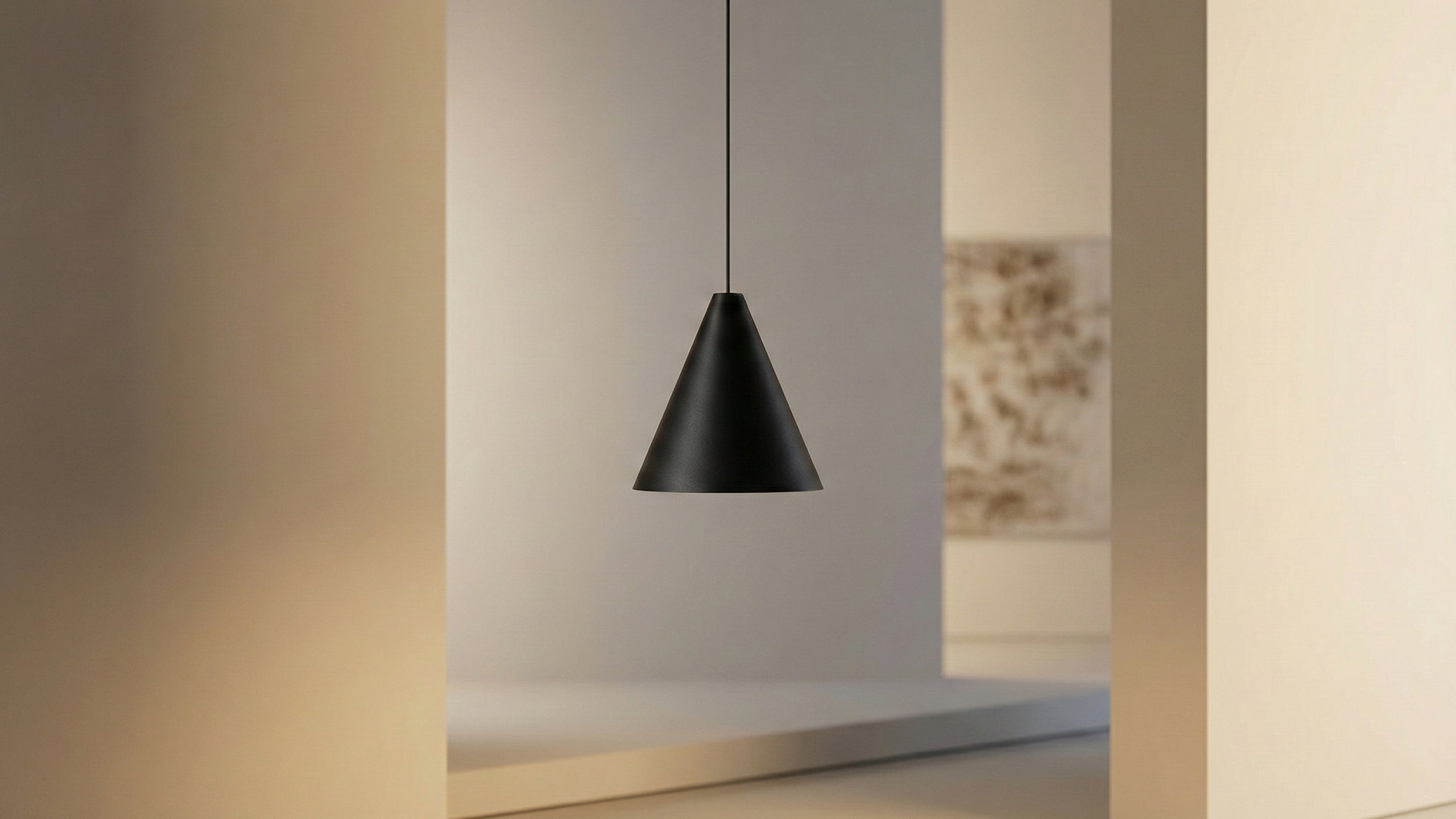 Висяща LED лампа Radiant PS | Конусовидна | 250mm | 7W | Черна