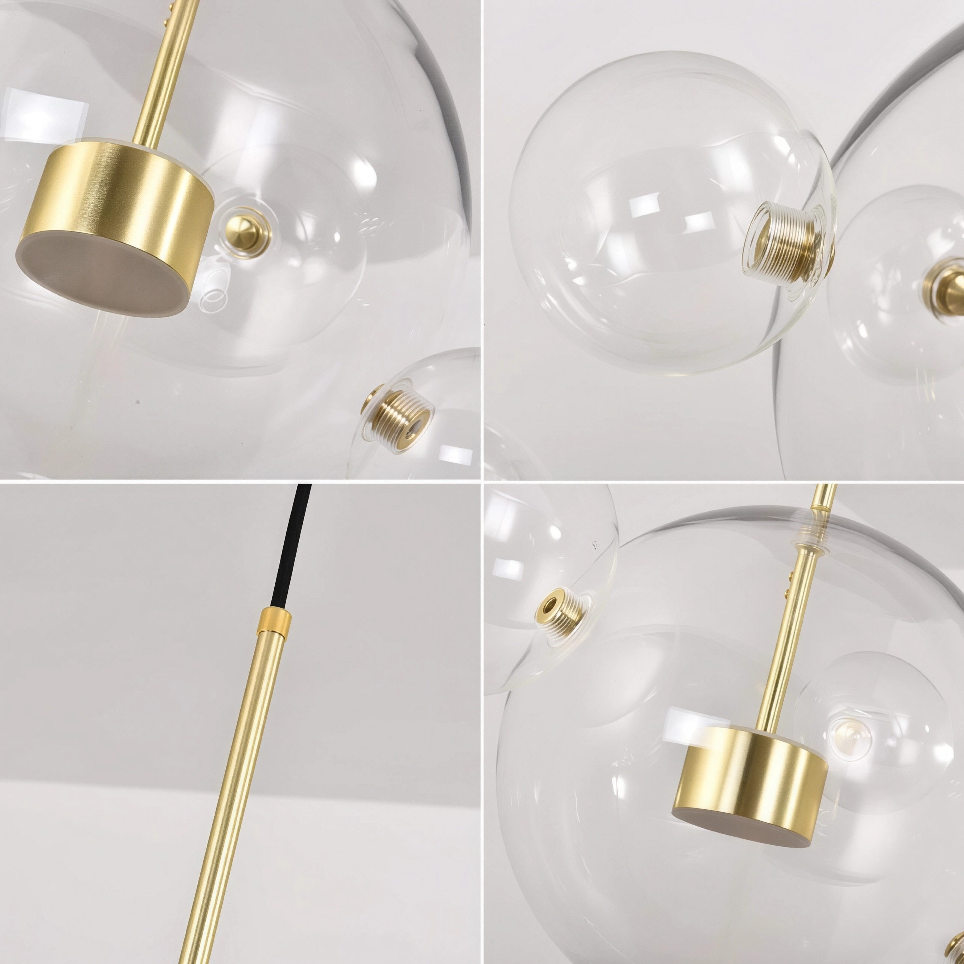 Висяща LED лампа Orbital 4 | 4 стъклени мехурчета | 7W | 3000K