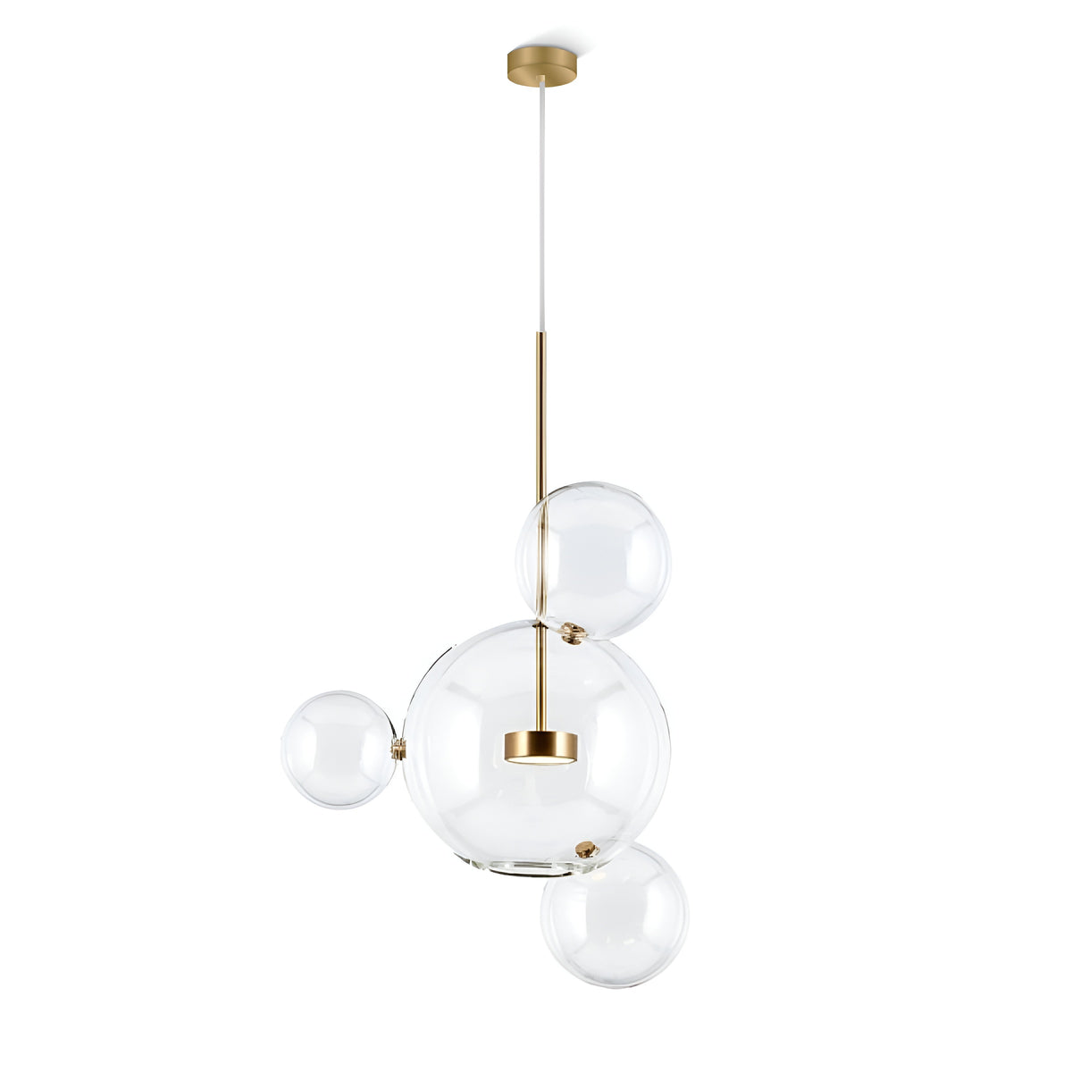 Висяща LED лампа Orbital 4 | 4 стъклени мехурчета | 7W | 3000K