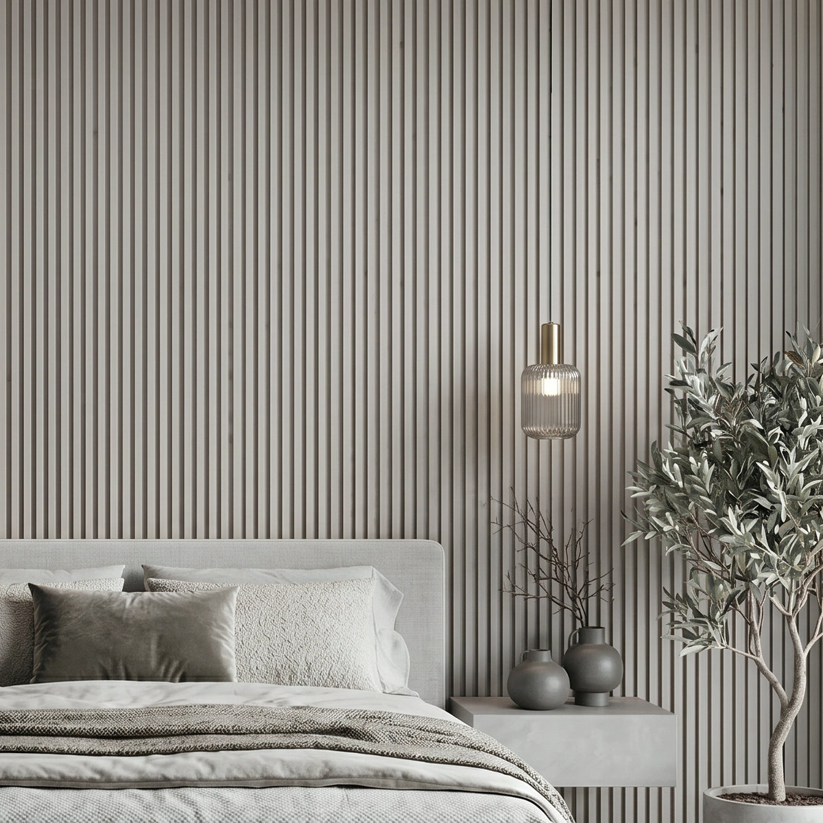 WPC Grid панел Millennium Grey | Бежов дървен ефект | 275 x 15см