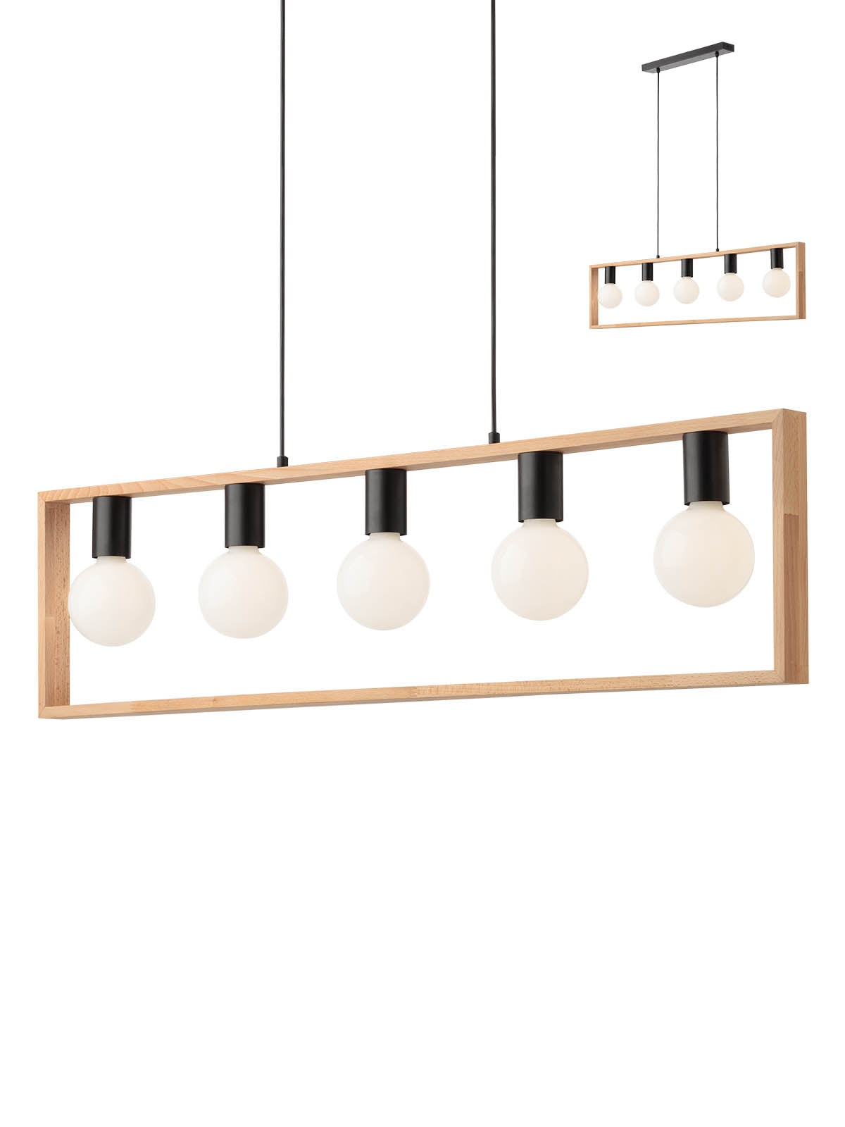 Висящо осветително тяло TIMBER 5X42W E27