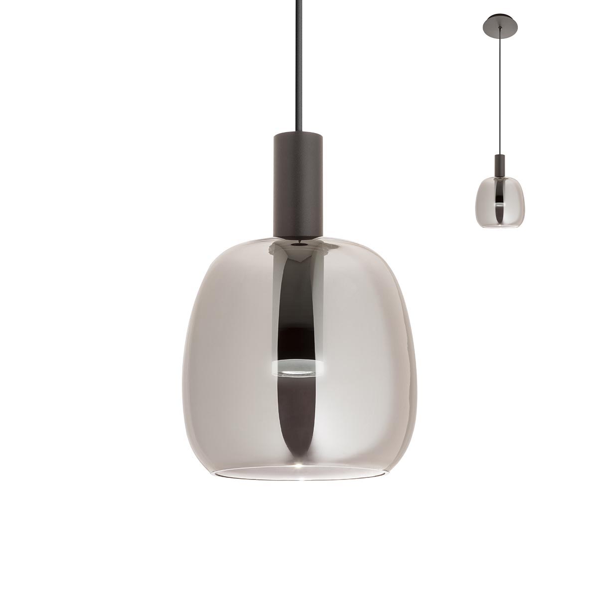 Висящо LED осветително тяло CANDELA 6.6W сив 3000K