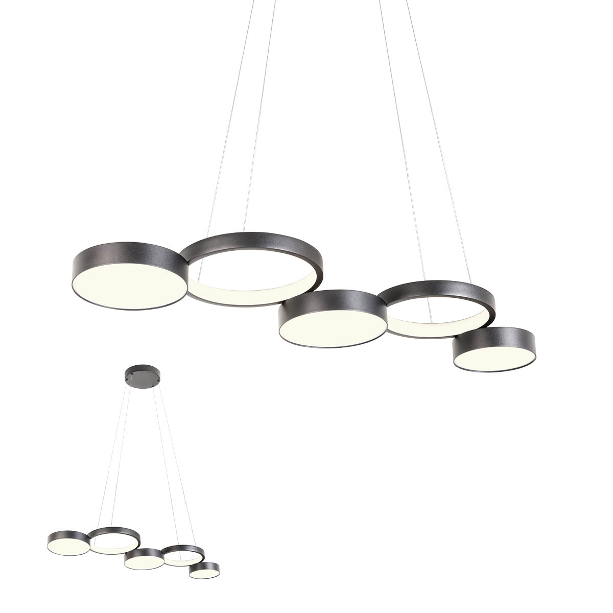 Висящо LED осветително тяло CRONOS 65W L950 BK 3000K