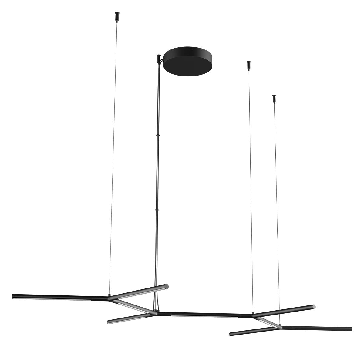 Висящо LED осветително тяло STICK 65W пясъчно черен 3000K