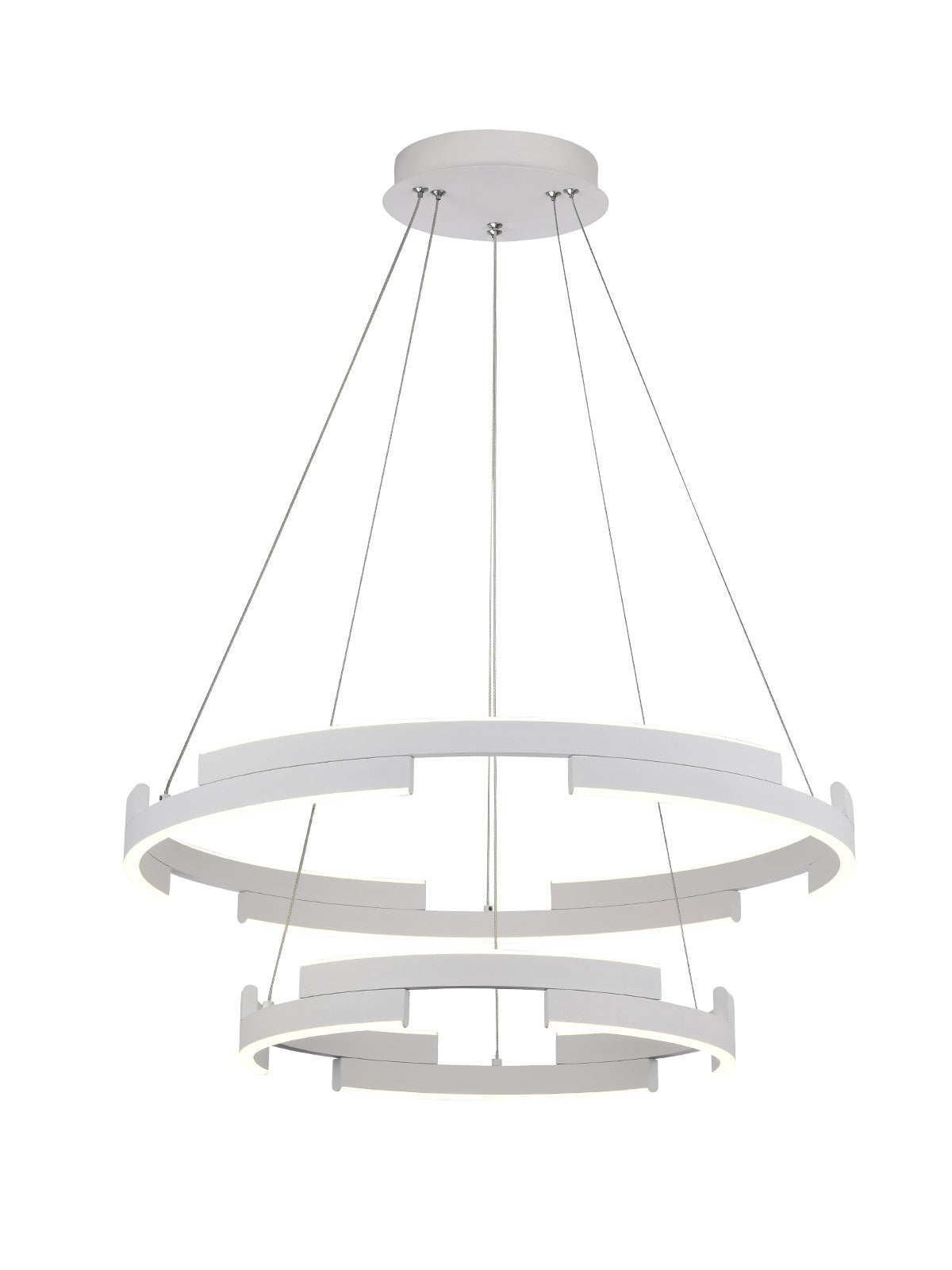 Висящо осветително тяло CASTLE LED 60W 3000K D600+400 SWH