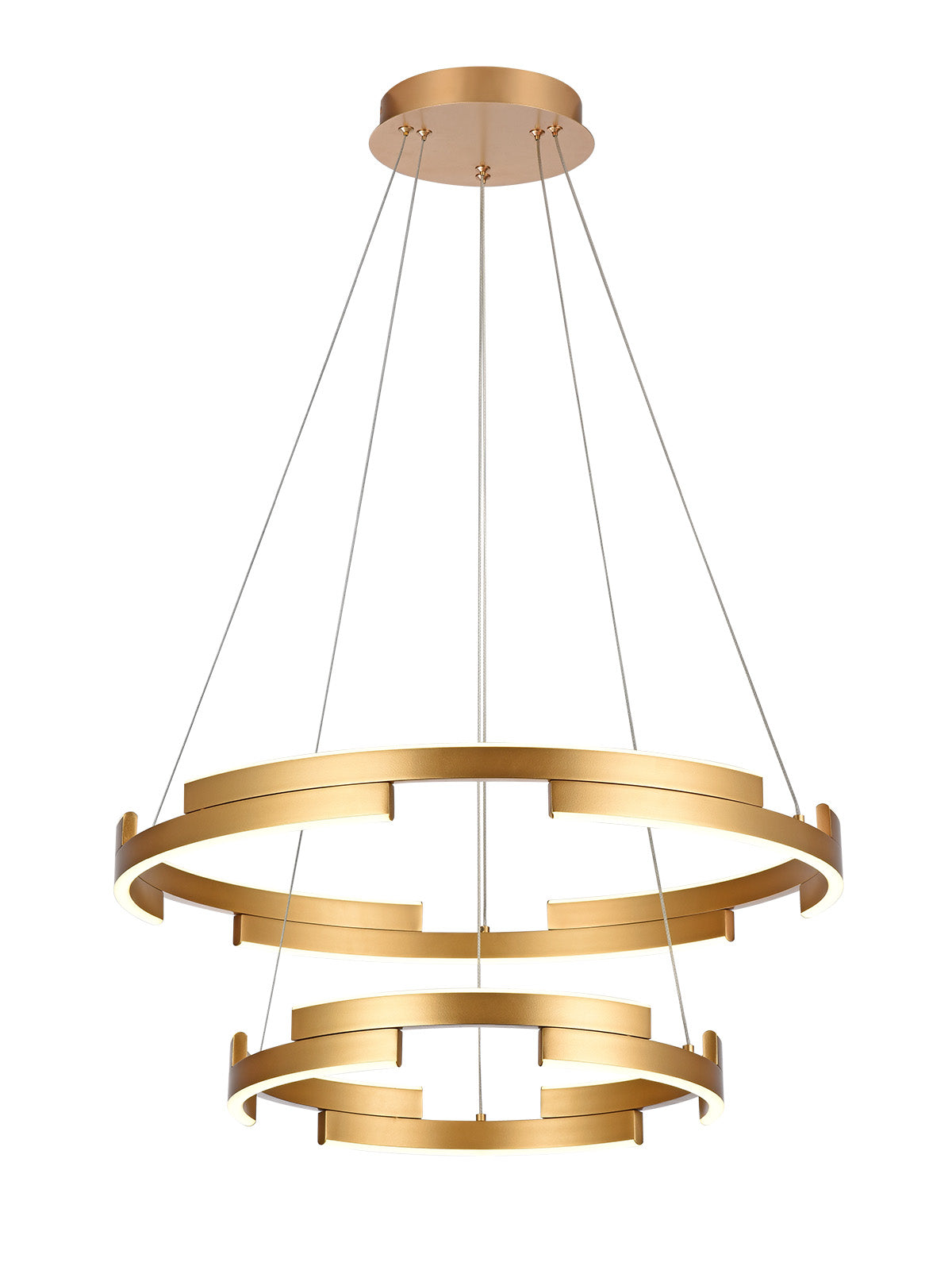 Висящо осветително тяло CASTLE LED 60W 3000K D600+400 GD