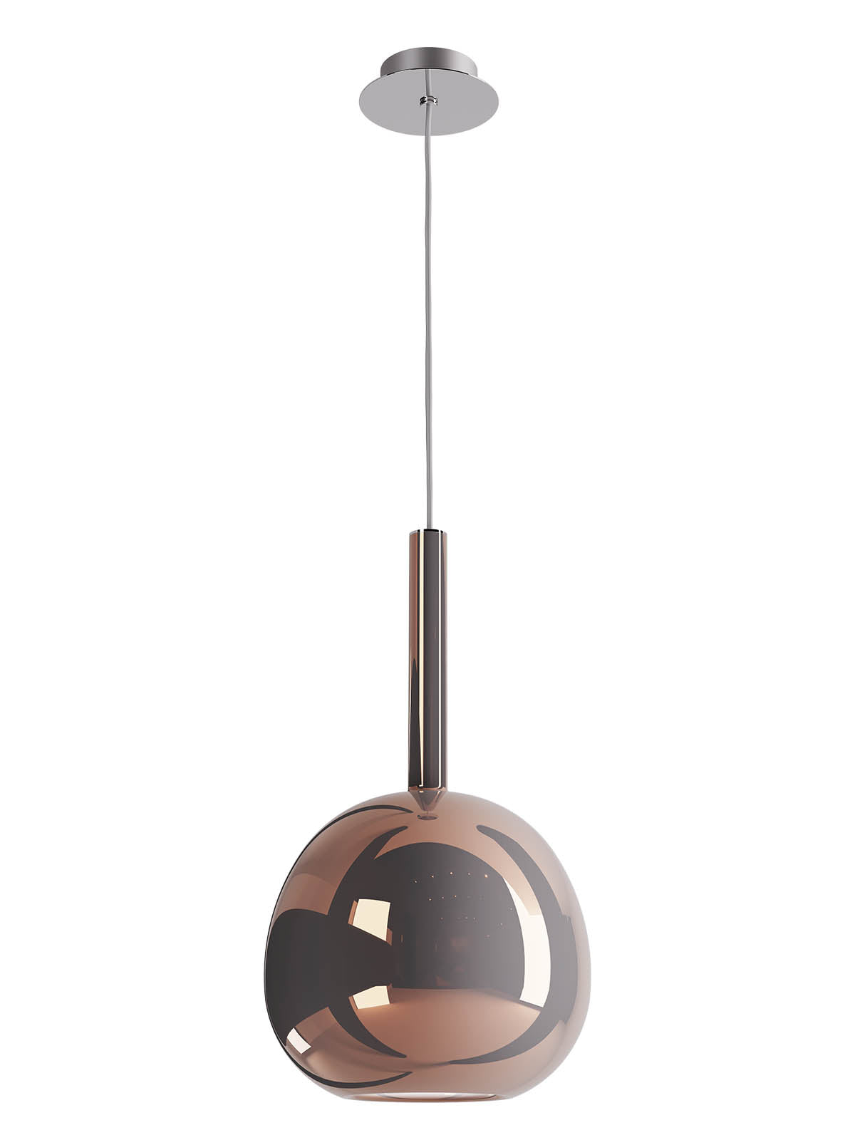 Висящо осветително тяло TRESOR E27*1 D200*H350 RD меден
