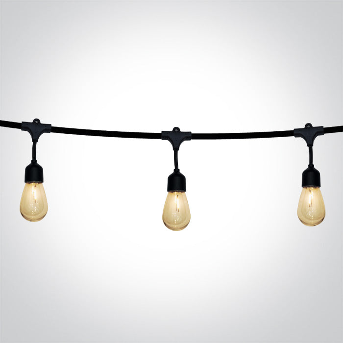 Черен SOLAR STRING LIGHTS 1w IP67 8,5 м 12xLEDs