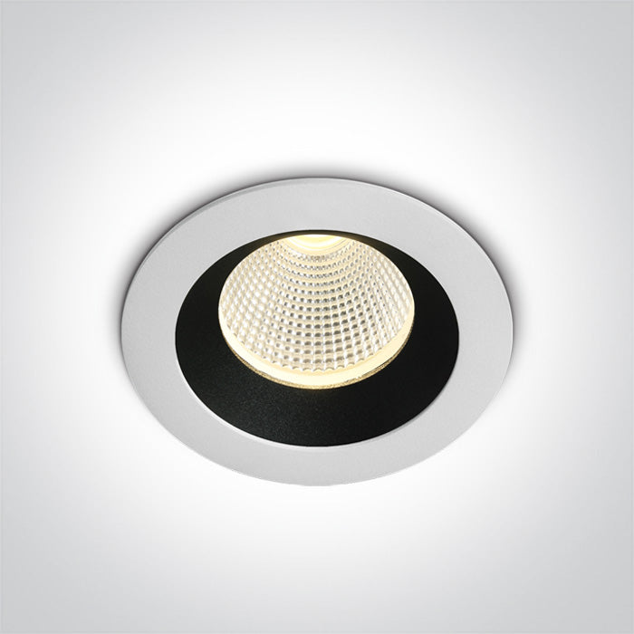 Бял/Черен LED 3W WW (топло бяло) 350mA Dark-Light (задълбочен оптичен конус)