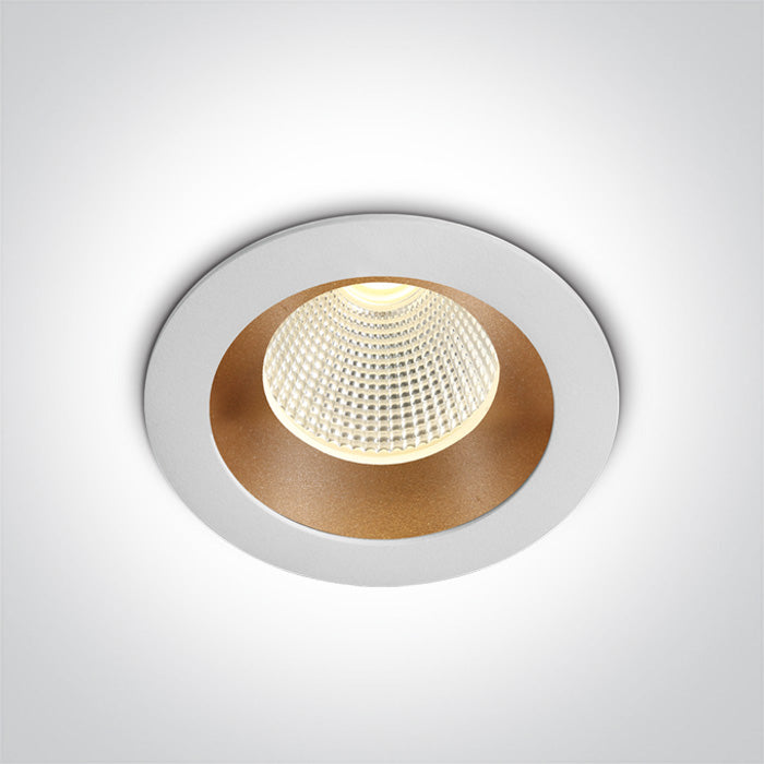 Бял/Месинг LED 3W WW (топло бяло) 350mA Dark-Light (задълбочен оптичен конус)