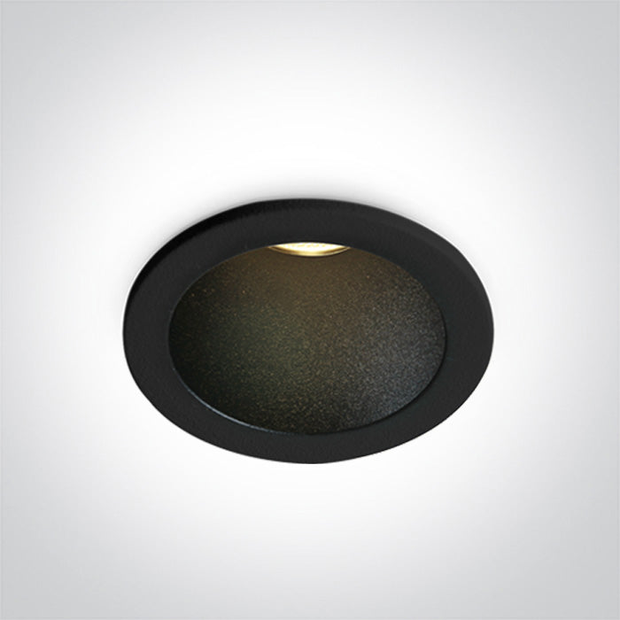 Черен 3W WW (топло бяло) 230V IP20 Dark-Light (задълбочен оптичен конус)